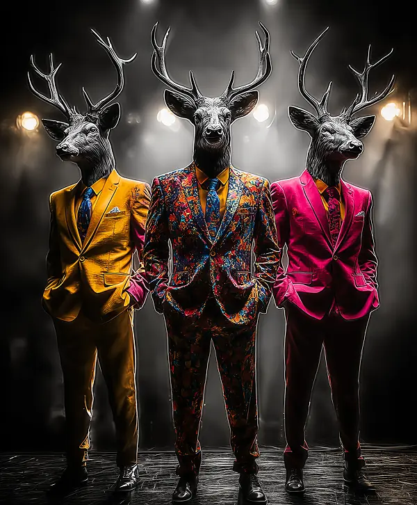 Buck and friends, dressed for the occasion